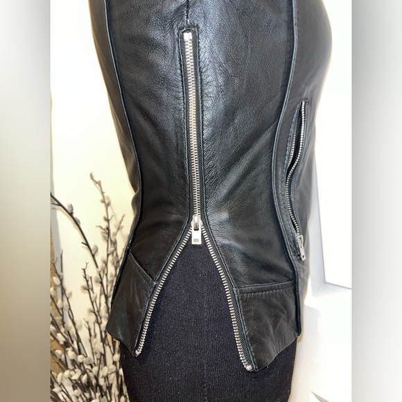 EXTREMELY RARE Zara Leather Moto Jacket - Picture 1 of 15